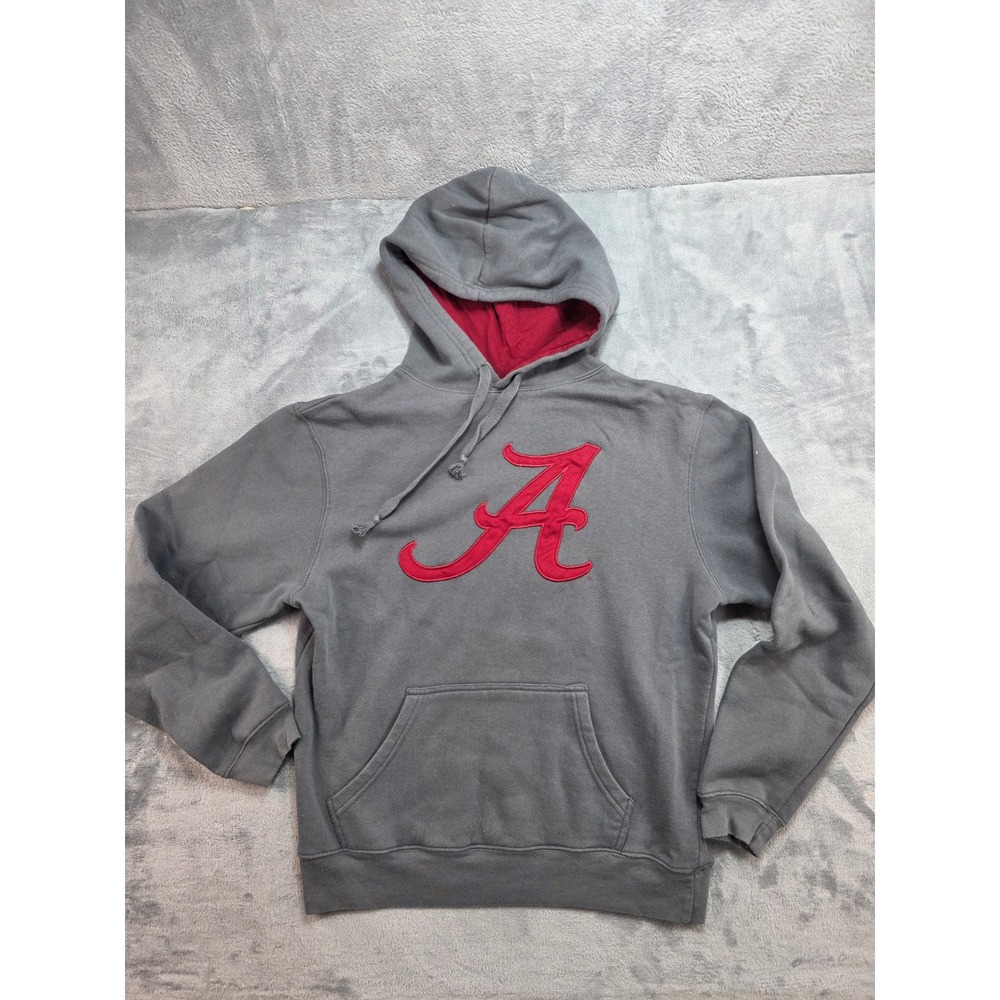 Alabama Crimson Tide Hoodie Mens Sz M Gray‎ Red Script A Cover One Apparel Sweat